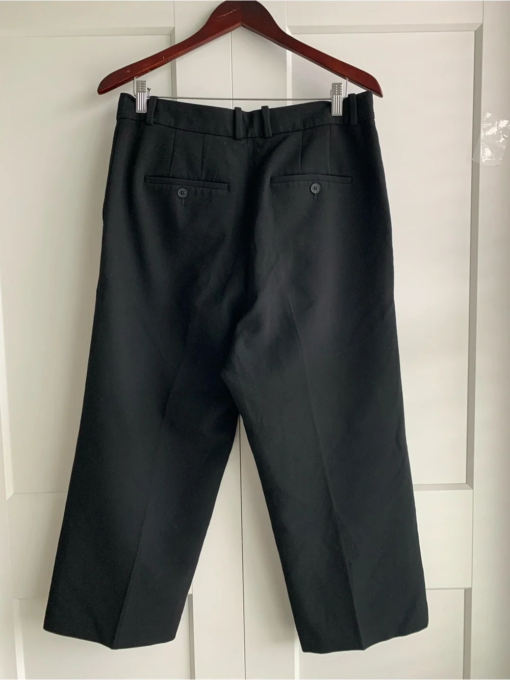 Babaton Pant Agency Black cropped Wide-Leg Pants women’s size 12 - Picture 7 of 11